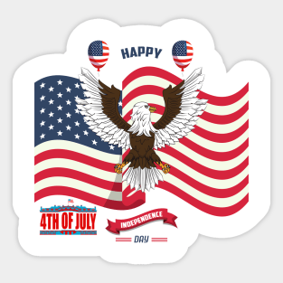 America Day independence Sticker